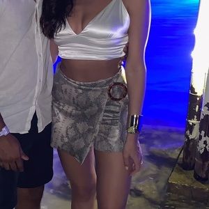 Zara snake print skort